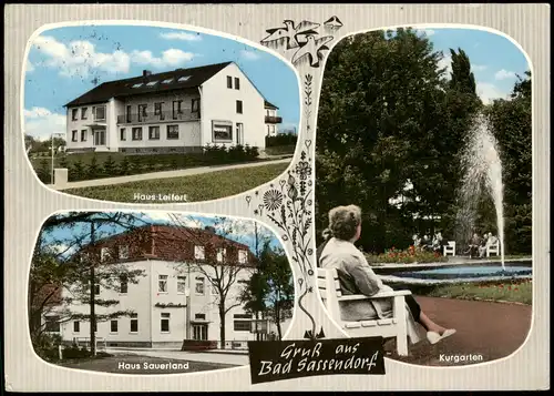 Ansichtskarte Bad Sassendorf Haus Leifert, Kurgarten, Haus Sauerland 1967