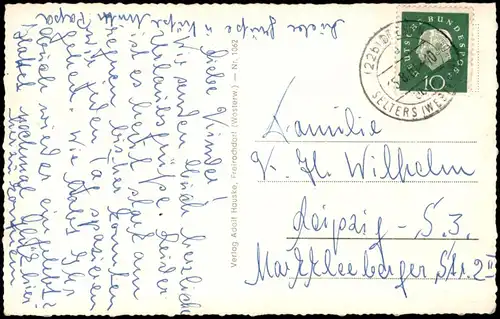 Ansichtskarte Westerwald Fluss 1961  gel. Landpoststempel Deesen über Selters