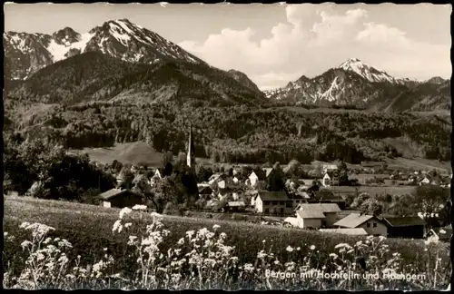 Ansichtskarte Hochfelln Bergen mit Hochfelln und Hochgern - Fotokarte 1961