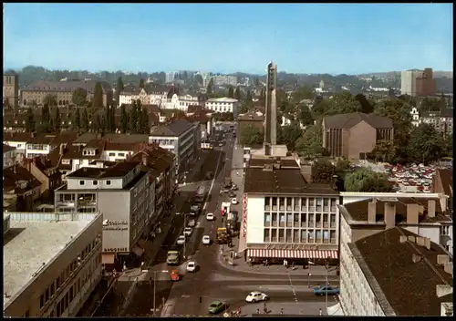 Ansichtskarte Düren Panorama-Ansicht Stadt Zentrum Blick auf Kaufhalle 1970