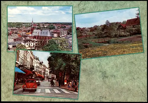 Ansichtskarte  VW Käfer auf Mehrbildkarte (Ort unbekannt) 1975