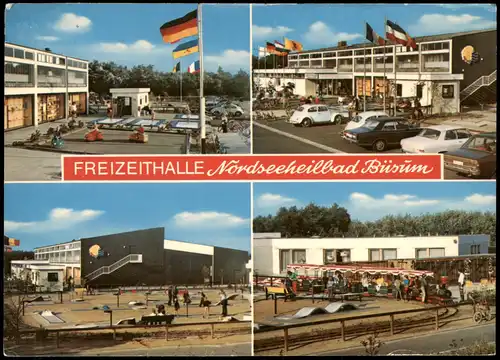 Ansichtskarte Büsum Mehrbildkarte FREIZEITHALLE Nordseeheilbad Büsum 1977