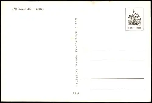 Ansichtskarte Bad Salzuflen Rathaus Straßen Ansicht 1970