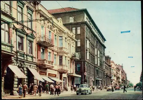 Postcard Lodz / Lodsch Łódź Ulica piotrkowska 1986