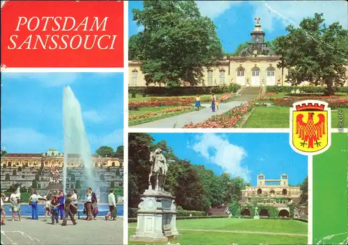 Ansichtskarte Potsdam Schloß Sanssouci, Neue Kammern, Orangerie 1980