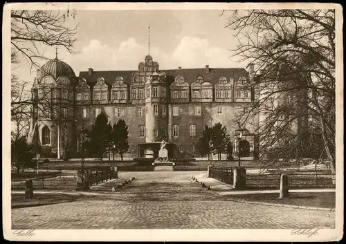 Ansichtskarte Celle Schloss - Fontäne 1929