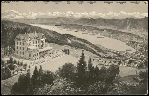 Ansichtskarte Zürich Zürichberg Alkoholfreies Volks- und Kurhaus 1912
