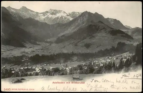 Ansichtskarte Adelboden Adelboden mit Wildstrubel 1904