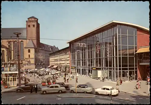 Ansichtskarte Köln Hauptbahnhof, Autos - Kiosk 1973