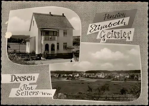 Ansichtskarte Deesen Westerwald Pension Elisabeth b. Selters 1959