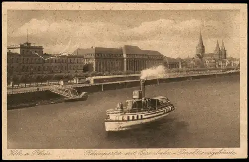 Köln Schiffe Dampfer Steamer Eisenbahnı-Direktionsgebäude 1931