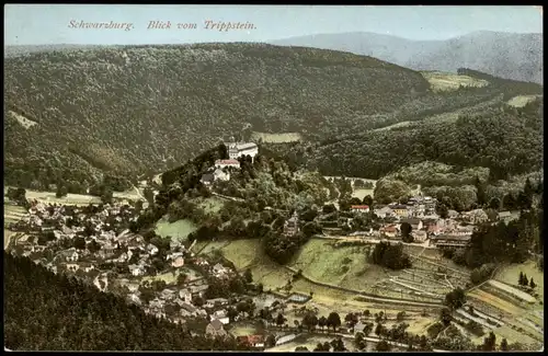 Ansichtskarte Schwarzburg Blick vom Trippstein 1912