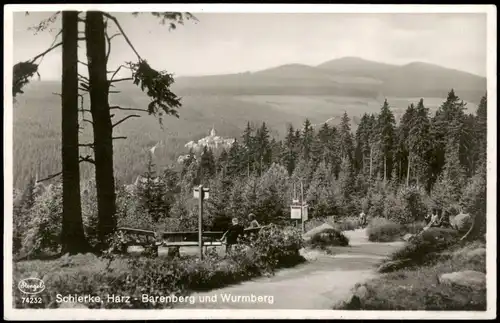 Ansichtskarte Schierke Harz - Barenberg und Wurmberg 1932