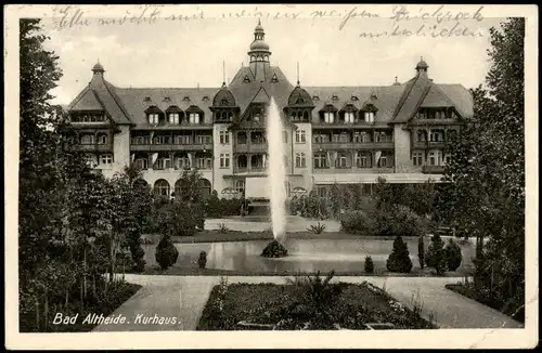 Postcard Bad Altheide Polanica-Zdrój Kurhaus 1929