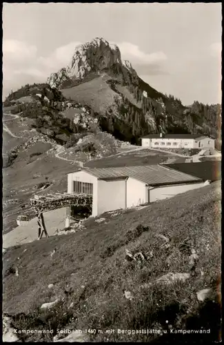 Ansichtskarte Kampenwand Kampenwand Seilbahn 1460 m mit Berggaststätte 1956