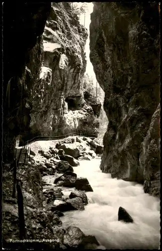 Ansichtskarte Garmisch-Partenkirchen Partnachklamm, Fotokarte 1956