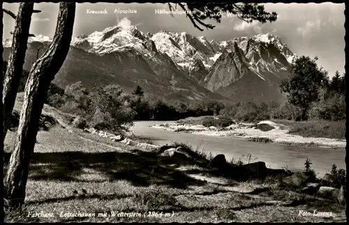 Ansichtskarte Farchant Fernblick auf die Berge 1962