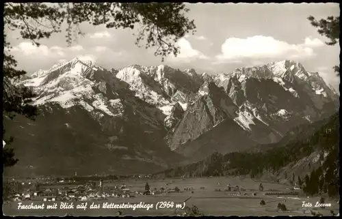 Farchant Panorama-Ansichtmit Blick auf das Wettersteingebirge (2964 m) 1958