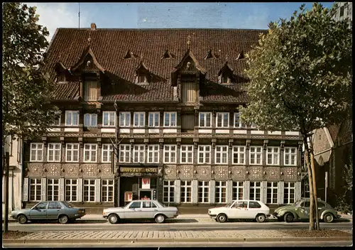 Braunschweig "Haus zur Hanse" in der Güldenstraße, Autos VW Käfer Mercedes 1970