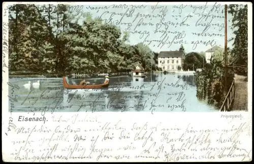 Ansichtskarte Eisenach Prinzenteich 1904