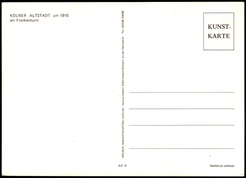 Ansichtskarte Köln KÖLNER ALTSTADT 1915/1988