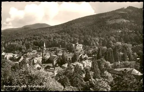 Ansichtskarte Badenweiler Panorama-Ansicht südl. Schwarzwald 1960