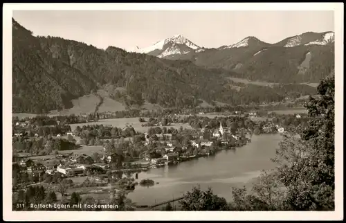 Ansichtskarte Egern-Rottach-Egern Panorama-Ansicht mit Fockenstein 1960
