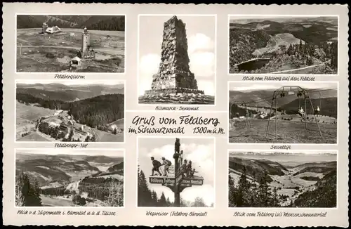 Feldberg (Schwarzwald) Mehrbild-AK Gruss vom Feldberg (1500m) Schwarzwald 1960
