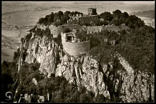 Singen (Hohentwiel) Festungsruine Hohentwiel vom Flugzeug aus 1960