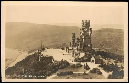 Ansichtskarte Syburg-Dortmund Panorama mit Hohensyburg von oben 1911