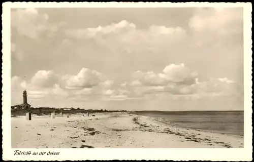 Pommerby-Amt Geltinger Bucht Strand und Leuchtturm - Fotokarte 1962