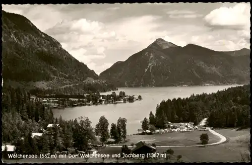Ansichtskarte Kochel am See Blick auf die Stadt und See 1957