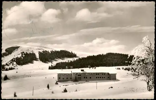 Feldberg (Schwarzwald) Gasthaus Herzogenhorn (1417 m ü. M.) im Winter 1962