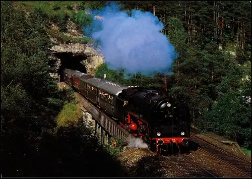 Dampf-Schnellzug-Lokomotive 01 118 Strecke: Nürnberg - Bayreuth 1988