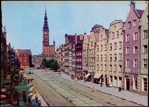 Postcard Danzig Gdańsk/Gduńsk Langer Markt 1977