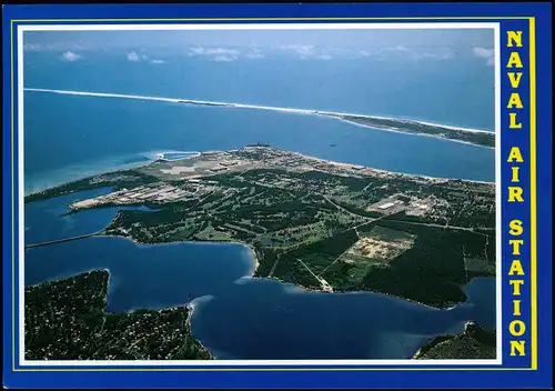 Postcard Pensacola Florida Luftbild NAVAL AIR STATION 1991