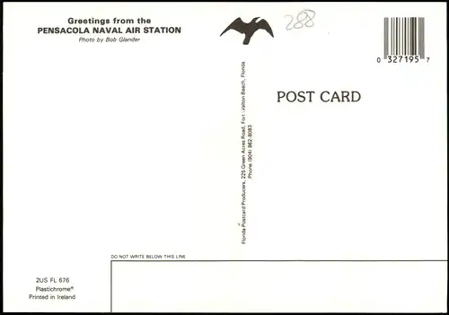 Postcard Pensacola Florida Luftbild NAVAL AIR STATION 1991