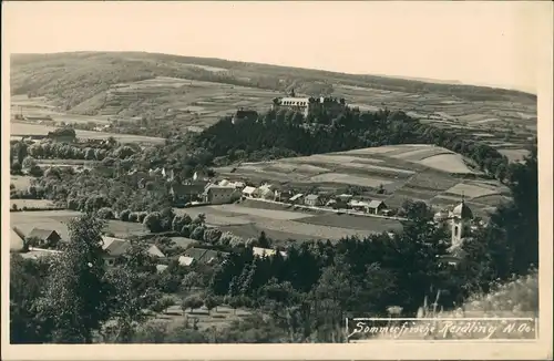 Sitzenberg-Reidling Totalansicht des Dorfes,  Vogelschau-Perspektive 1933