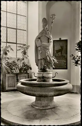 St. Blasien Toufkapelle mit der Statue des hl. Blasius (1714) 1953