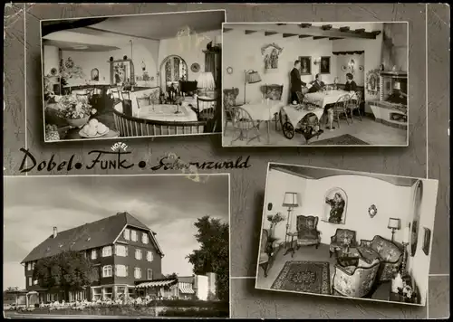 Ansichtskarte Dobel Hotel Funk - MB Innen und außen 1968