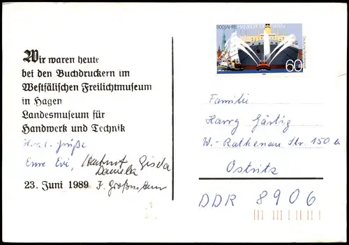 Ansichtskarte  Reklame & Werbung Die Tabakfabrik Herbermann 1989