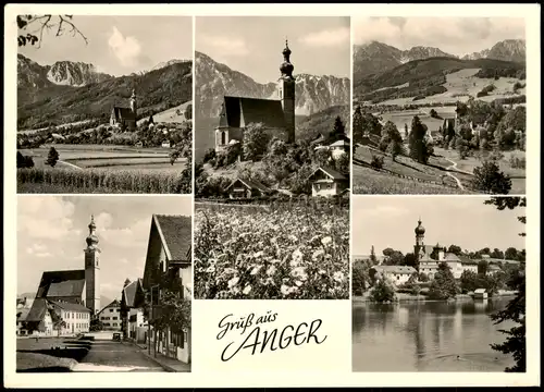 Anger (Berchtesgadener Land Oberbayern) Mehrbild: Stadt und Umlandansichten 1962