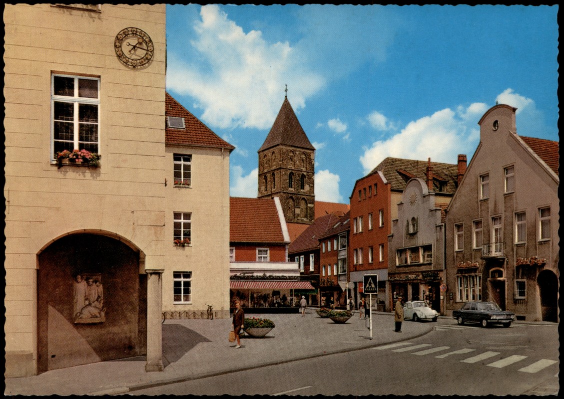 Ansichtskarte Rheine An Rathaus, Straße VW Käfer 1969 Nr. 294523