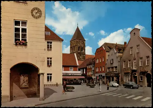 Ansichtskarte Rheine An Rathaus, Straße VW Käfer 1969