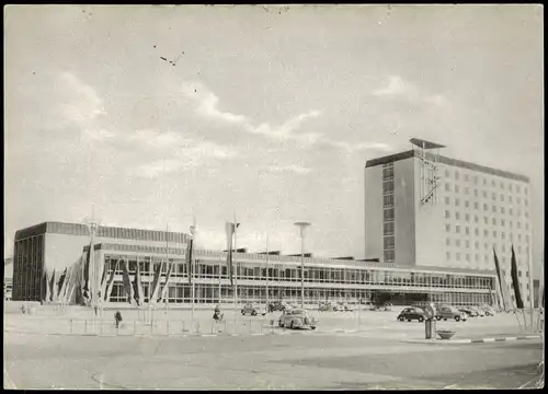 Ansichtskarte Wolfsburg Partie am neuen Rathaus 1968