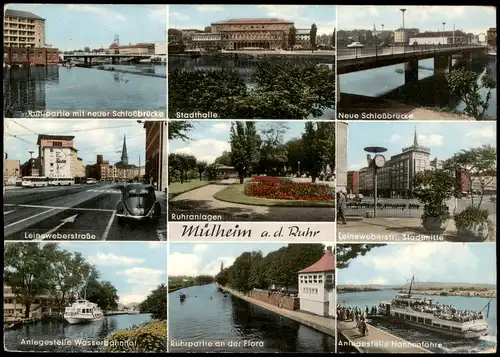 Ansichtskarte Mülheim an der Ruhr Stadtteilansichten - VW Käfer 1969