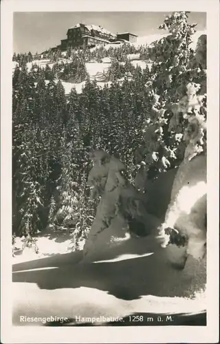 Brückenberg-Krummhübel Karpacz  Hampelbaude Riesengebirge im Winter 1933