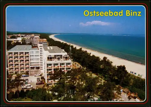Ansichtskarte Binz (Rügen) Strand und Hotels 1995