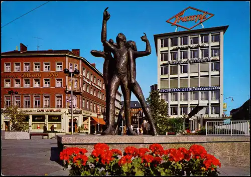 Ansichtskarte Aachen Klenkes Denkmal, Straßen und Geschäfte 1978