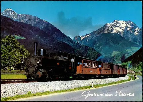 Zillertal Zillertalbahn mit Grünberg, 2867 m, Verkehr/KFZ - Lokomotive 1992